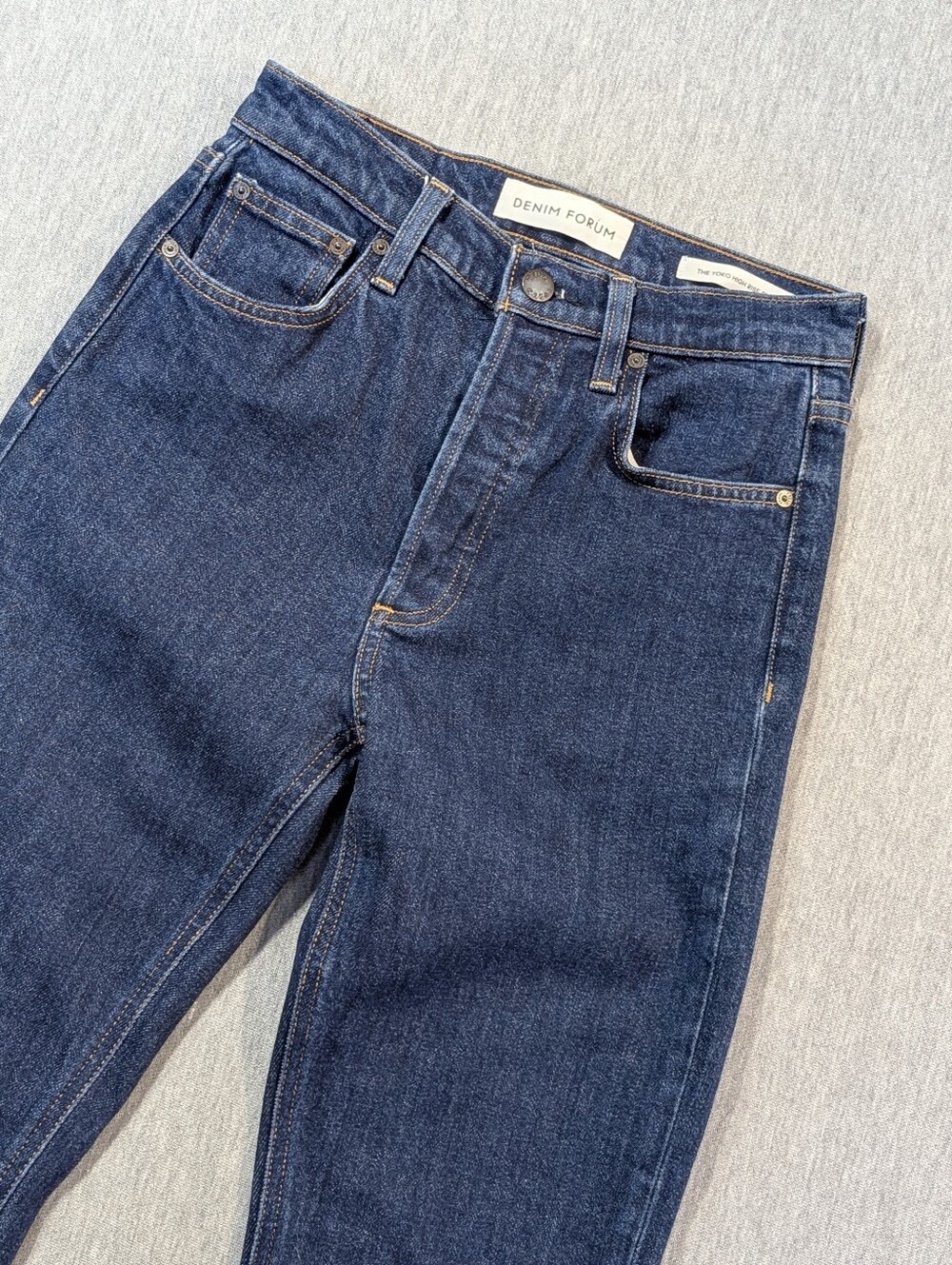 Denim Forum The Yoko High Rise Slim Jeans Women's 25 Dark Wash Blue